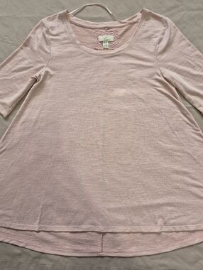 Cupio Light Pink 1/2 Sleeve Scoop Neck Tunic